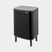 Brabantia Bo Hi afvalemmer 12 liter met kunststof binnenemmer Matt Black