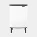 Brabantia Bo Hi afvalemmer 12 liter met kunststof binnenemmer White