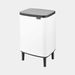 Brabantia Bo Hi afvalemmer 12 liter met kunststof binnenemmer White