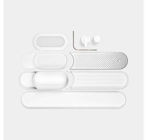 SinkStyle set organiseur, 4 pièces (organiseur et plateau de séchage et distributeurs de savon et de liquide vaisselle) Mineral Fresh White  Brabantia