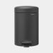 Brabantia NewIcon pedaalemmer 3 liter met kunststof binnenemmer Mineral Infinite Grey