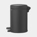 Brabantia NewIcon pedaalemmer 3 liter met kunststof binnenemmer Mineral Infinite Grey