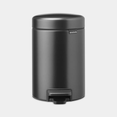 NewIcon poubelle à pédale 3 litres avec seau intérieur synthétique Confident Grey  Brabantia