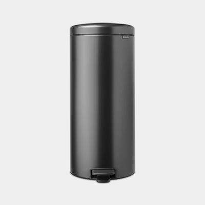 NewIcon poubelle à pédale 30 litres avec seau intérieur synthétique Confident Grey  Brabantia