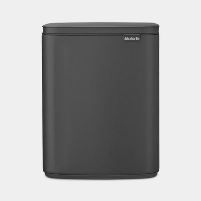 Bo afvalemmer 12 liter met kunststof binnenemmer Mineral Infinite Grey  Brabantia