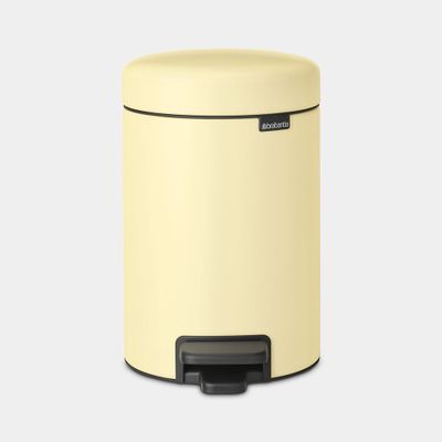 NewIcon poubelle à pédale 3 litres avec seau intérieur synthétique Mellow Yellow  Brabantia