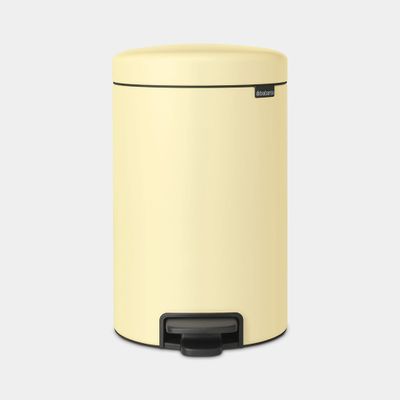 NewIcon pedaalemmer 12 liter met kunststof binnenemmer Mellow Yellow  Brabantia