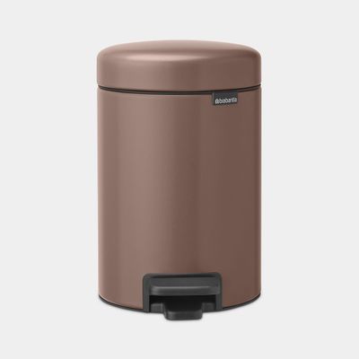 NewIcon poubelle à pédale 3 litres avec seau intérieur synthétique Satin Taupe 