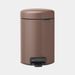 Brabantia NewIcon pedaalemmer 3 liter met kunststof binnenemmer Satin Taupe