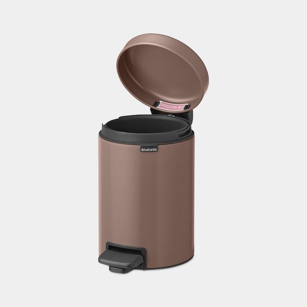 Brabantia NewIcon pedaalemmer 3 liter met kunststof binnenemmer Satin Taupe