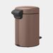 Brabantia NewIcon pedaalemmer 3 liter met kunststof binnenemmer Satin Taupe