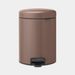 Brabantia NewIcon pedaalemmer 5 liter met kunststof binnenemmer Satin Taupe