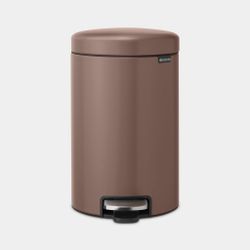 Brabantia NewIcon pedaalemmer 12 liter met kunststof binnenemmer Satin Taupe