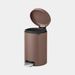 Brabantia NewIcon pedaalemmer 12 liter met kunststof binnenemmer Satin Taupe