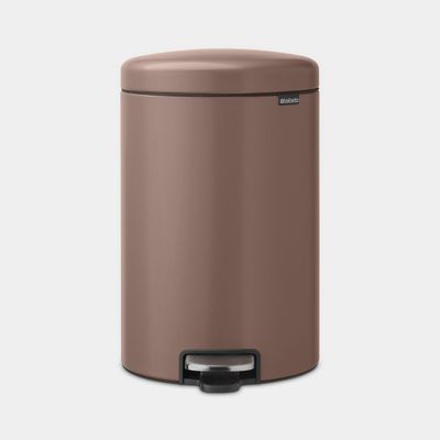 NewIcon poubelle à pédale 20 litres avec seau intérieur synthétique Satin Taupe  Brabantia