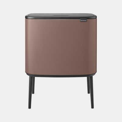 Bo Touch Bin afvalemmer 11 + 23 liter met 2 kunststof binnenemmers Satin Taupe  Brabantia