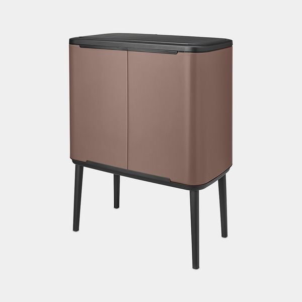 Brabantia Bo Touch Bin afvalemmer 11 + 23 liter met 2 kunststof binnenemmers Satin Taupe