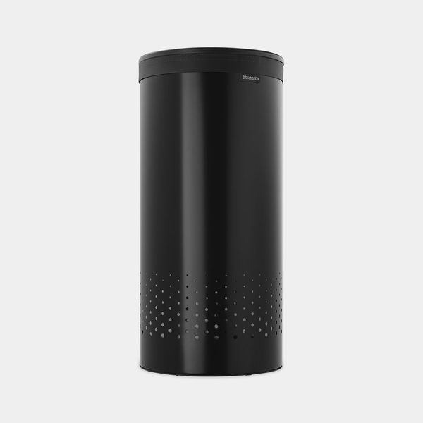 Brabantia Wasbox 35 liter met kunststof deksel Matt Black / Dark Grey