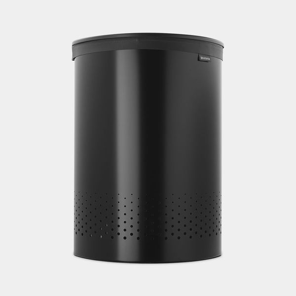 Brabantia Wasbox 55 liter met kunststof deksel Matt Black / Dark Grey