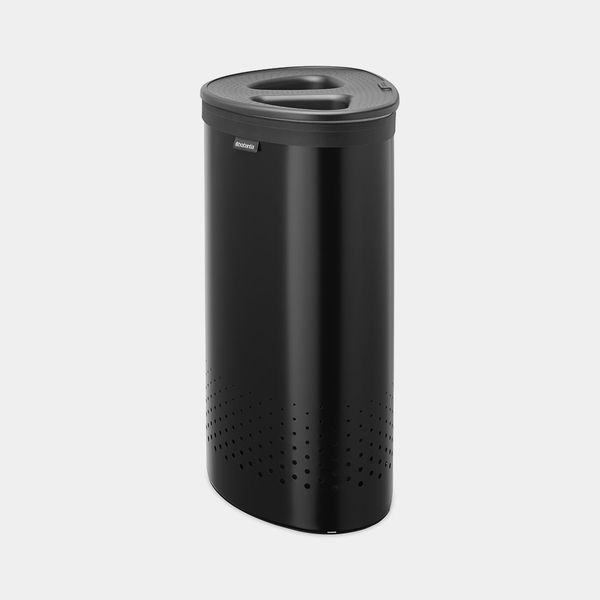 Brabantia Wasbox 55 liter met kunststof deksel Matt Black / Dark Grey