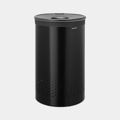 Wasbox 60 liter met kunststof deksel Matt Black / Dark Grey  Brabantia