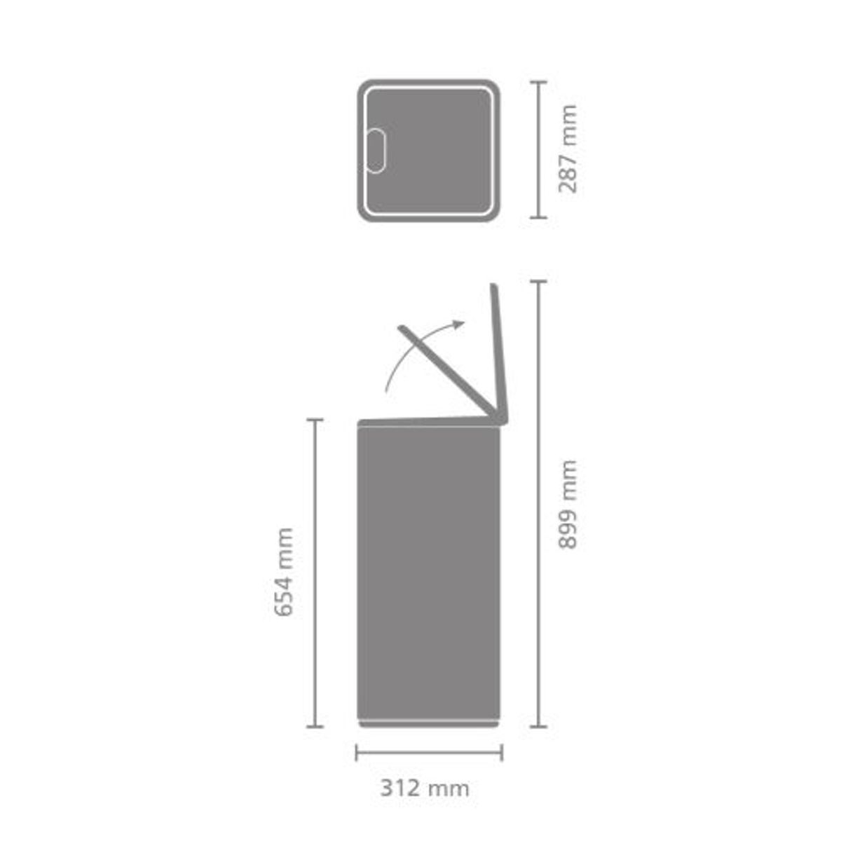 Brabantia Bo Touch Bin 2x30 liter Confident Grey | Beste Prijs