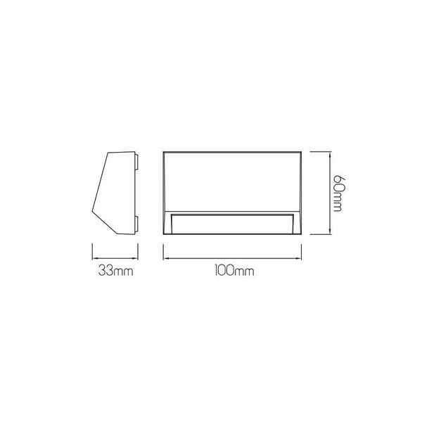 Fantasia KITO Wandlicht zwart SMD LED 120lm 1,5w IP65