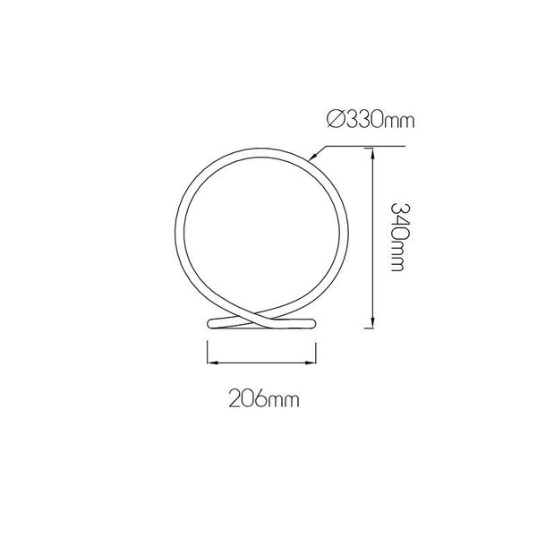 Fantasia BOA Tafel Lamp 25W SMD LED 3000K dimbaar zwart