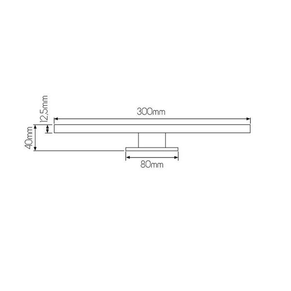 Fantasia EVIA mirror lamp IP44 SMD2835 LED 5W 350lm 2700K chrome