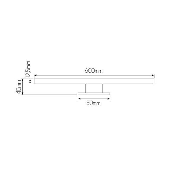 Fantasia EVIA mirror lamp IP44 SMD2835 LED 8W 350lm 600K chrome