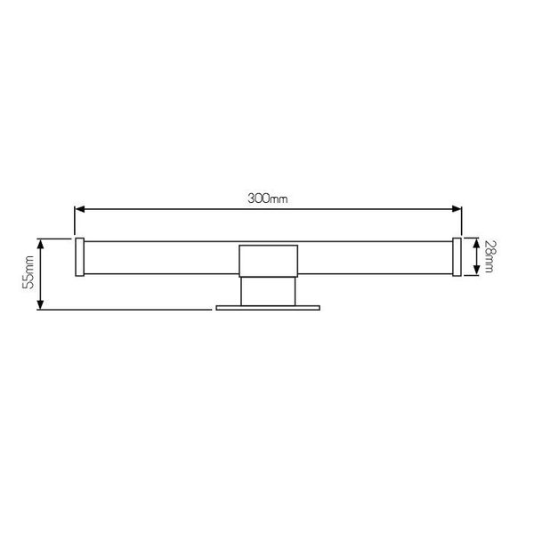 Fantasia SHIVA mirror lamp IP44 SMD2835 LED 6W 450lm 2700K chrome