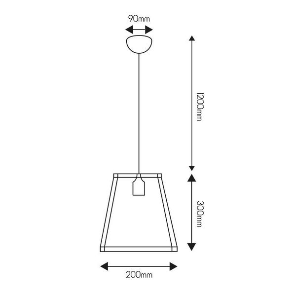 Fantasia KAGO ruggine pendant trapeze 1xE27 max 60W