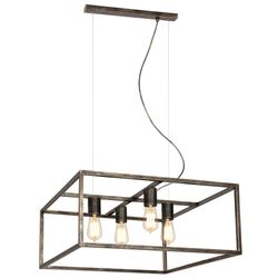 Fantasia KAGO ruggine pendant square lamp 4xE27 max 60W