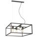 Fantasia KAGO aged copper pendant square lamp 4xE27 max 60W