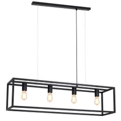 Fantasia KAGO black pendant rectangle 4xE27 max 60W