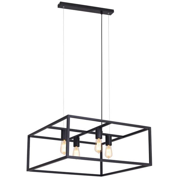 Fantasia KAGO black  pendant square lamp 4xE27 max 60W