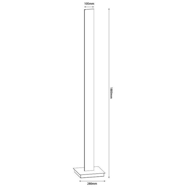 Fantasia PURE Floorlamp 180cm 32W satin white dimmable