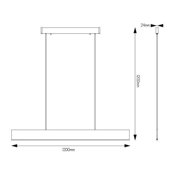 Fantasia PURE pendant long 120cm LED 26W satin white