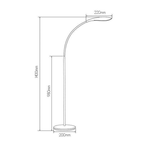 Fantasia ZONIC floor Lamp black power LED SMD 4,5W/660lm