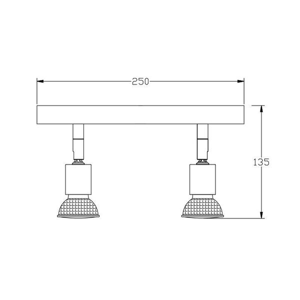 Fantasia RUNE 2L GU10 LED 4,3W dim incl. black