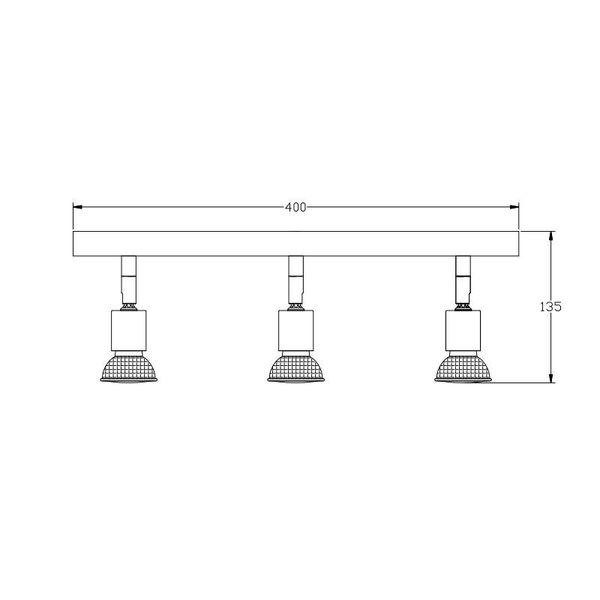 Fantasia RUNE 3L GU10 LED 4,3W dim incl. black