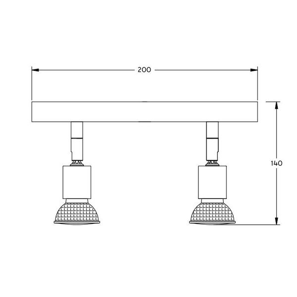 Fantasia RUNE 4L sqr GU10 LED 4,3W dim incl. black