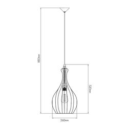 Fantasia STRINGS Susp. lamp black 1xE27 diam 26cm