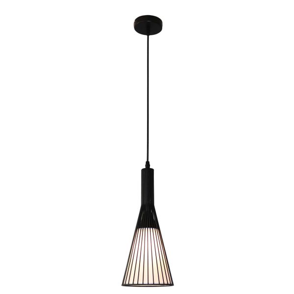 Fantasia THAN pendant 1x E27 matt black + cloth shade