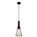 Fantasia THAN pendant 1x E27 matt black + cloth shade