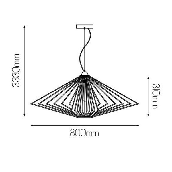 Fantasia DAXOS pendant 1x E27 black diam 80