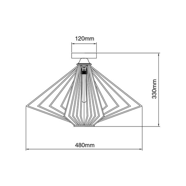 Fantasia DAXOS ceiling 1x E27 black diam 48