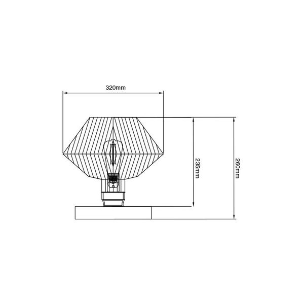 Fantasia SHURU table lamp 1x E27 black + copper