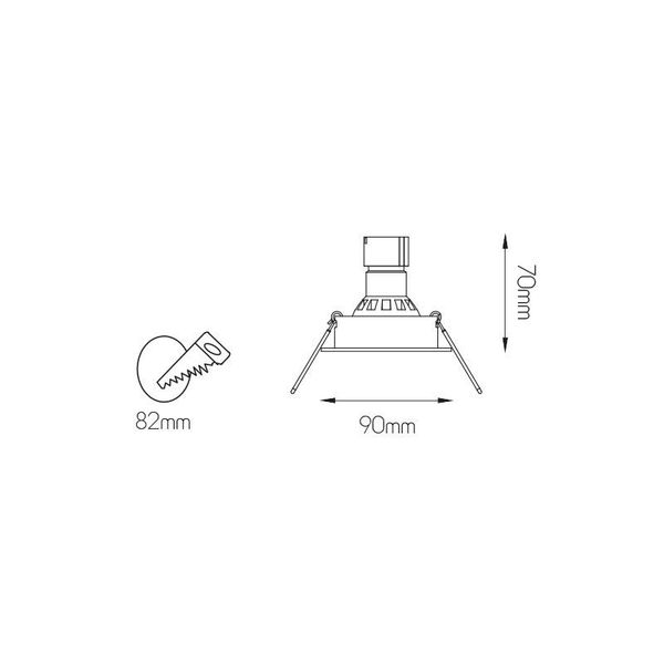 Fantasia LINUX LED ROUND alu  + GU10 5W