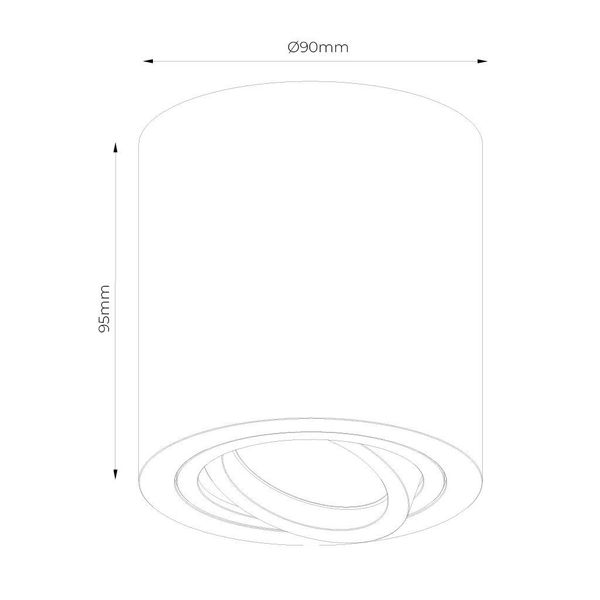 Fantasia OLALA round sandy white GU10 max 50W not incl.